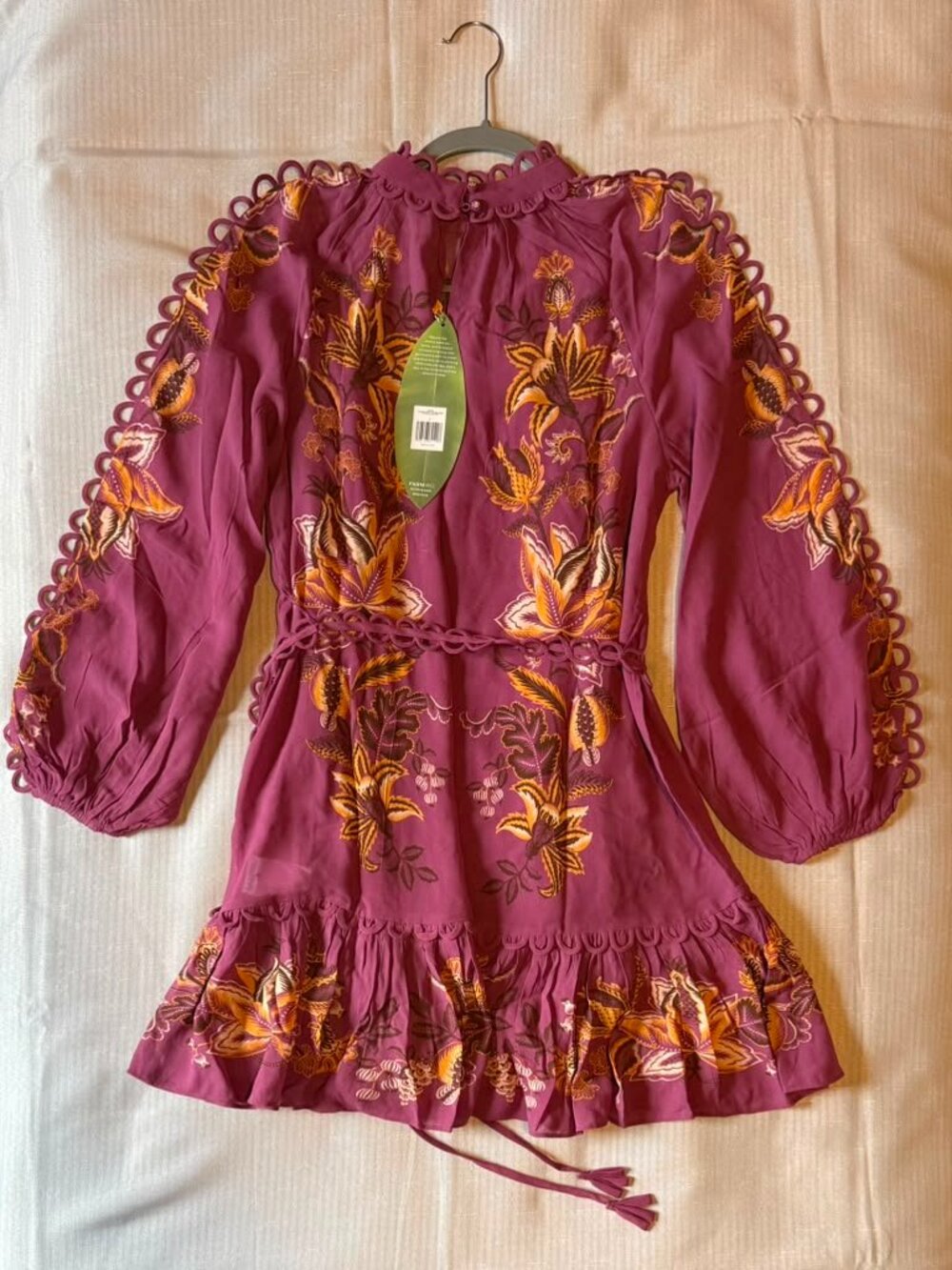 Pink Delicate Chintz Ruffled Mini Dress - Picture 6 of 9